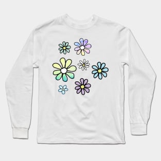 Blue Flower Pack Long Sleeve T-Shirt